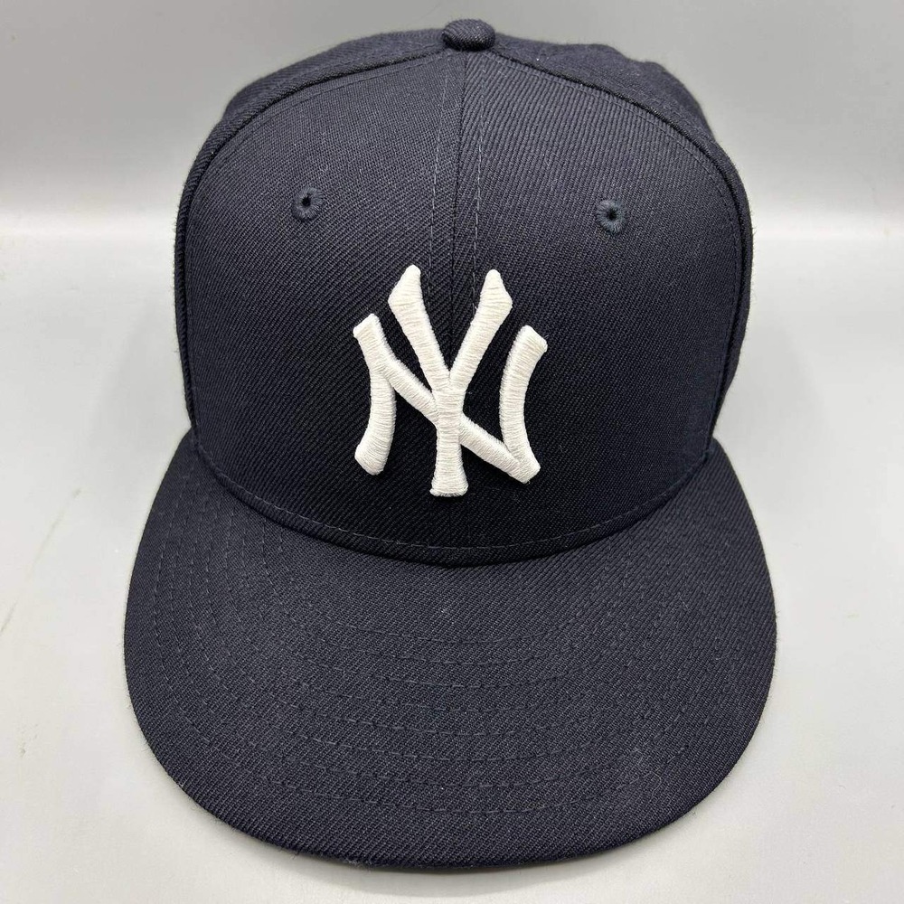 New York Yankees MLB Hat Men 7 1/4 World Series 59Fifty New Era Fitted Cap Wool